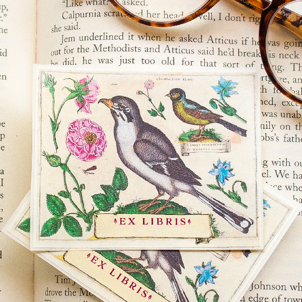 Bird And Flowers Bookplates