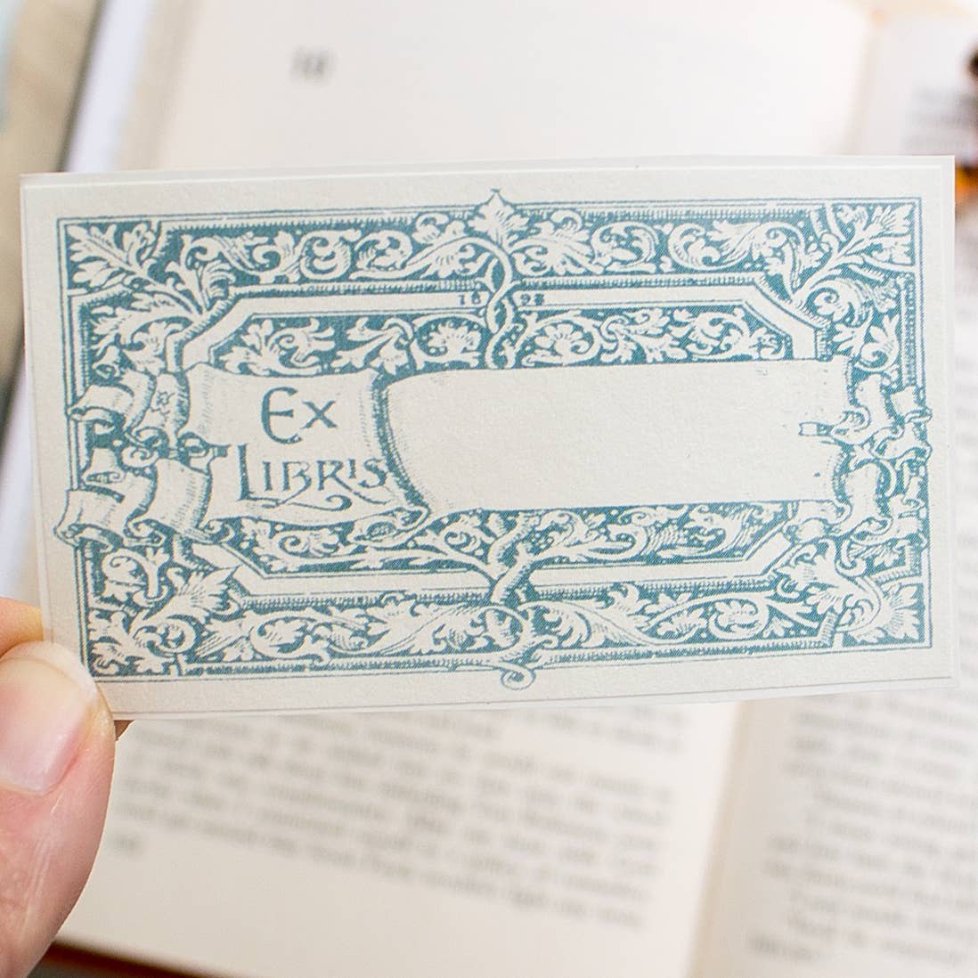 Teal Scroll Bookplates