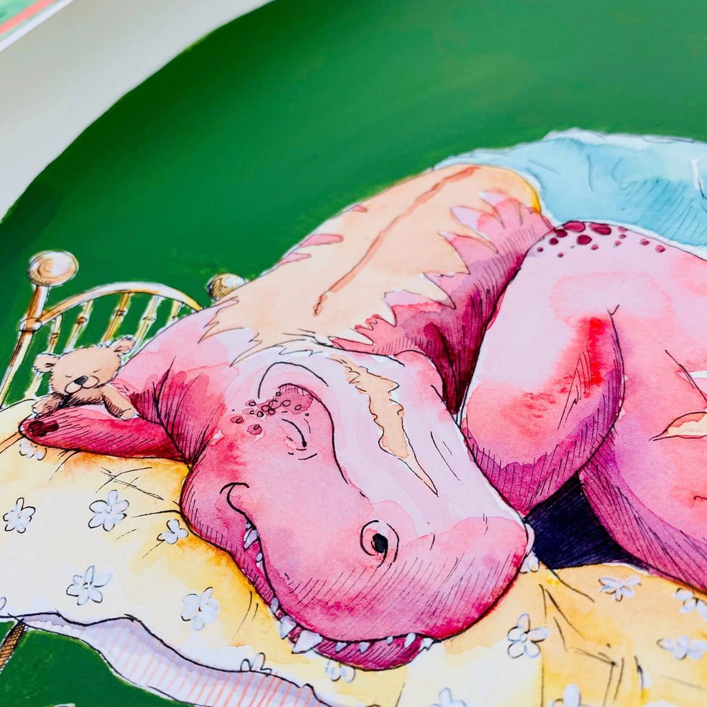 Leticia's Dinosaur Bedtime Watercolor
