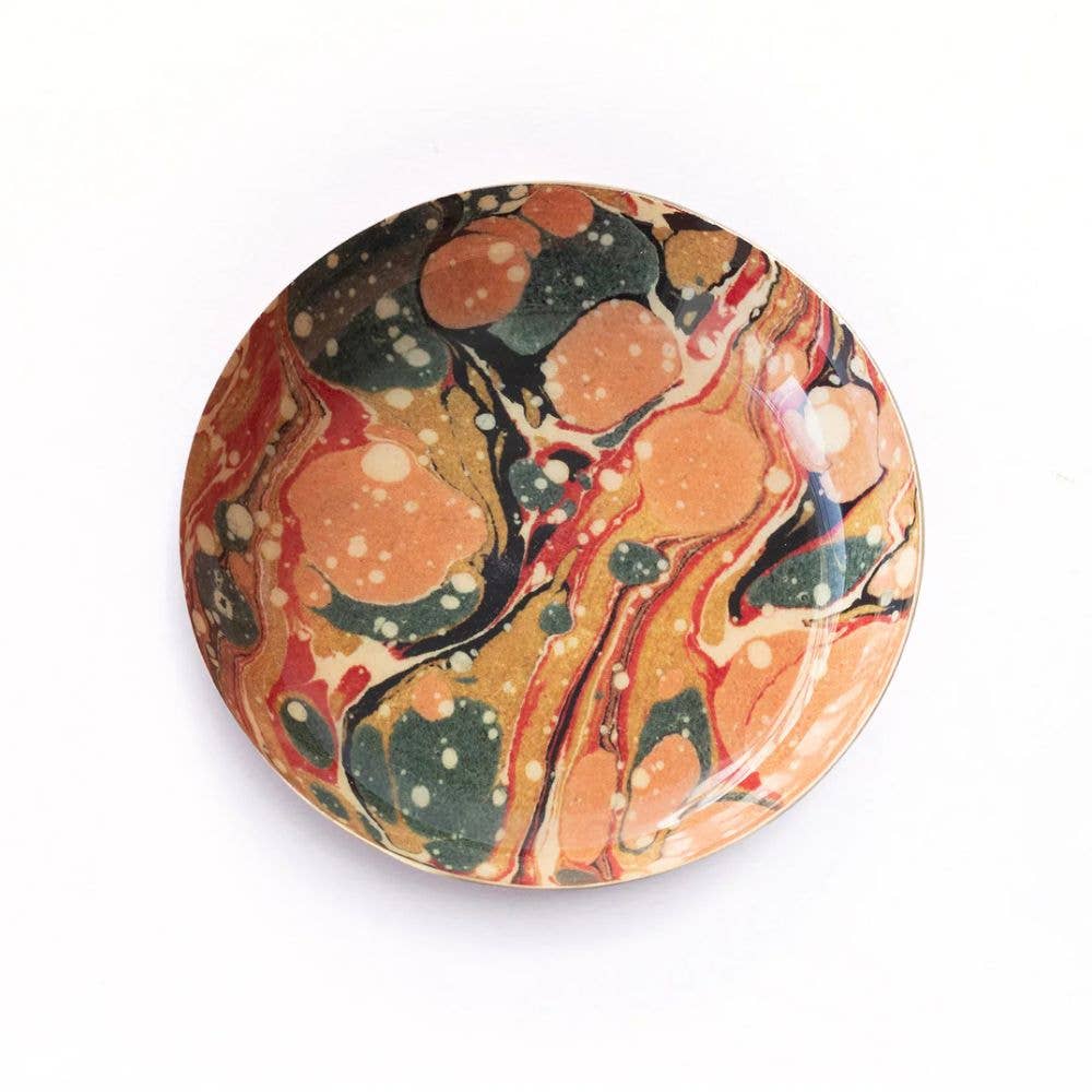 Round Enamel Tray - Marbled