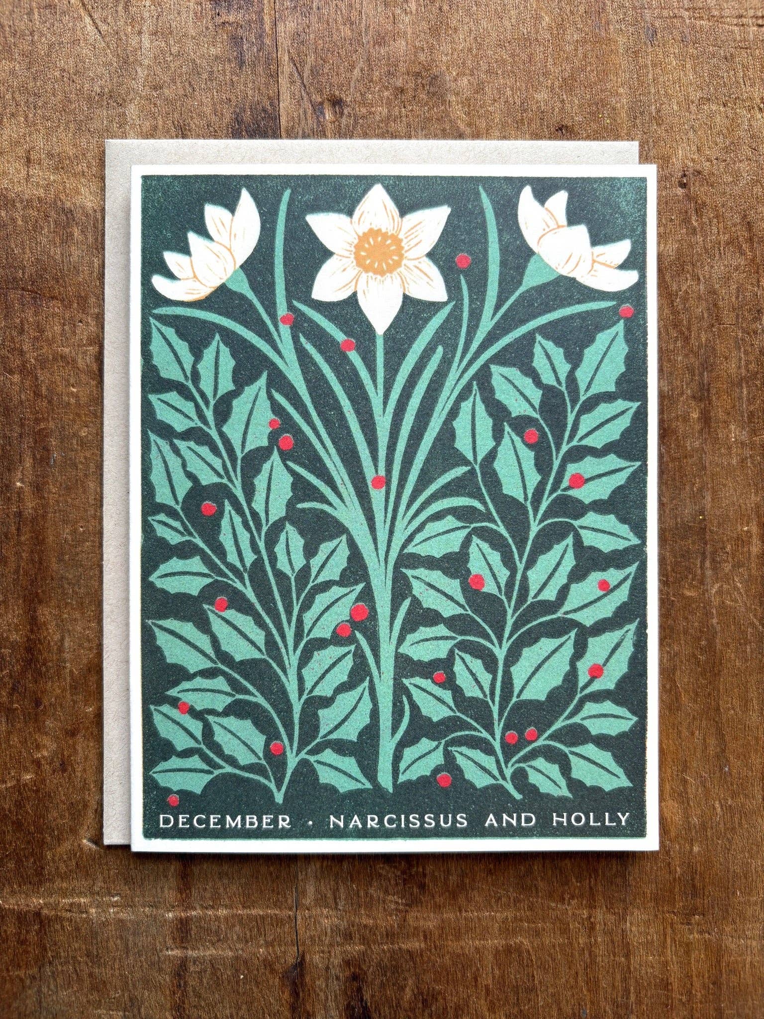 Birth Month Flowers: December Greeting Card