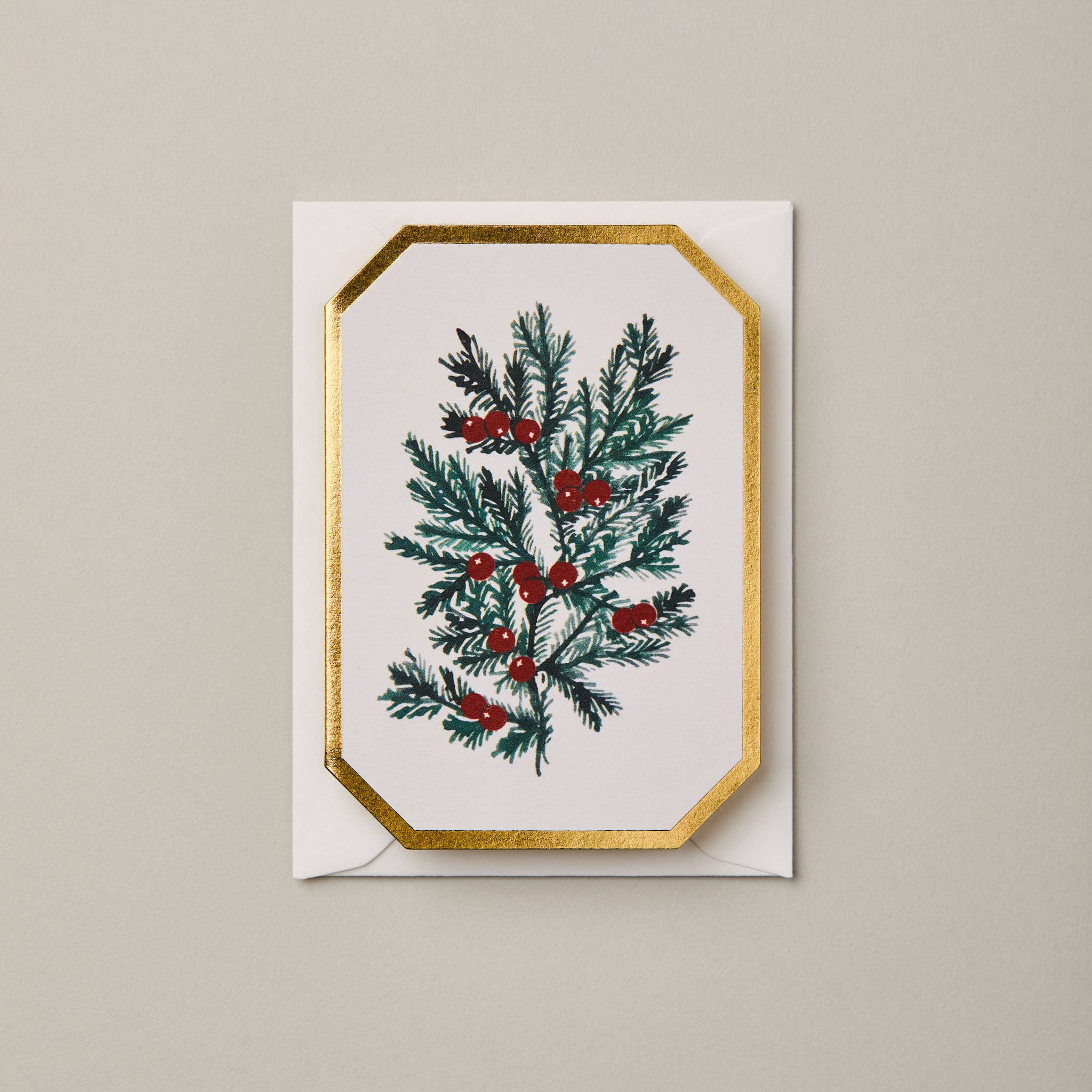 Fir Botanical Die Cut Mini Card