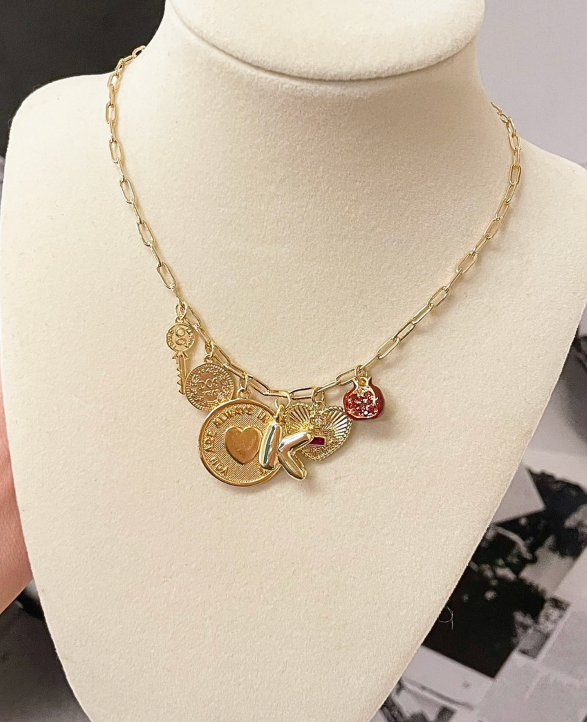 Enamel Prosperity Pomegranate Charm