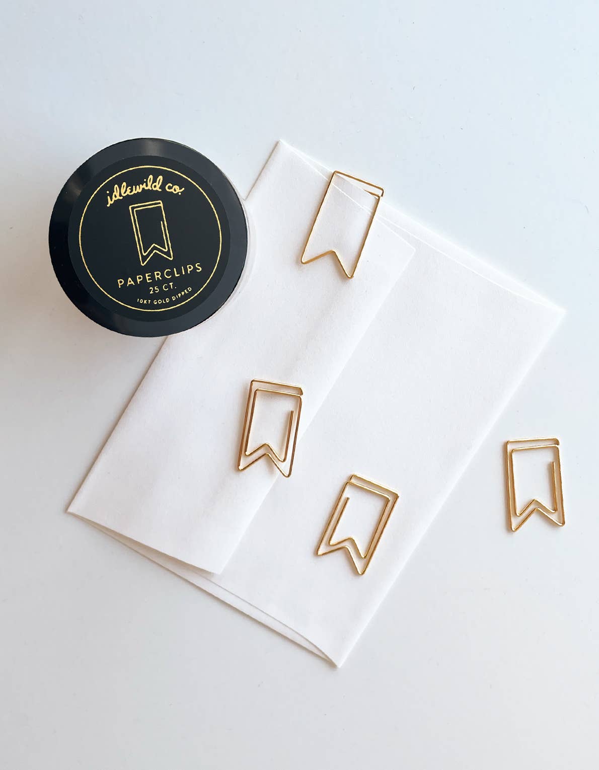Flag Gold Plated Paper Clips (Jar of 25)