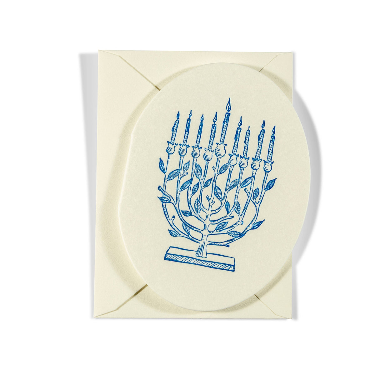 Menorah | Mini Letterpress Enclosure Card