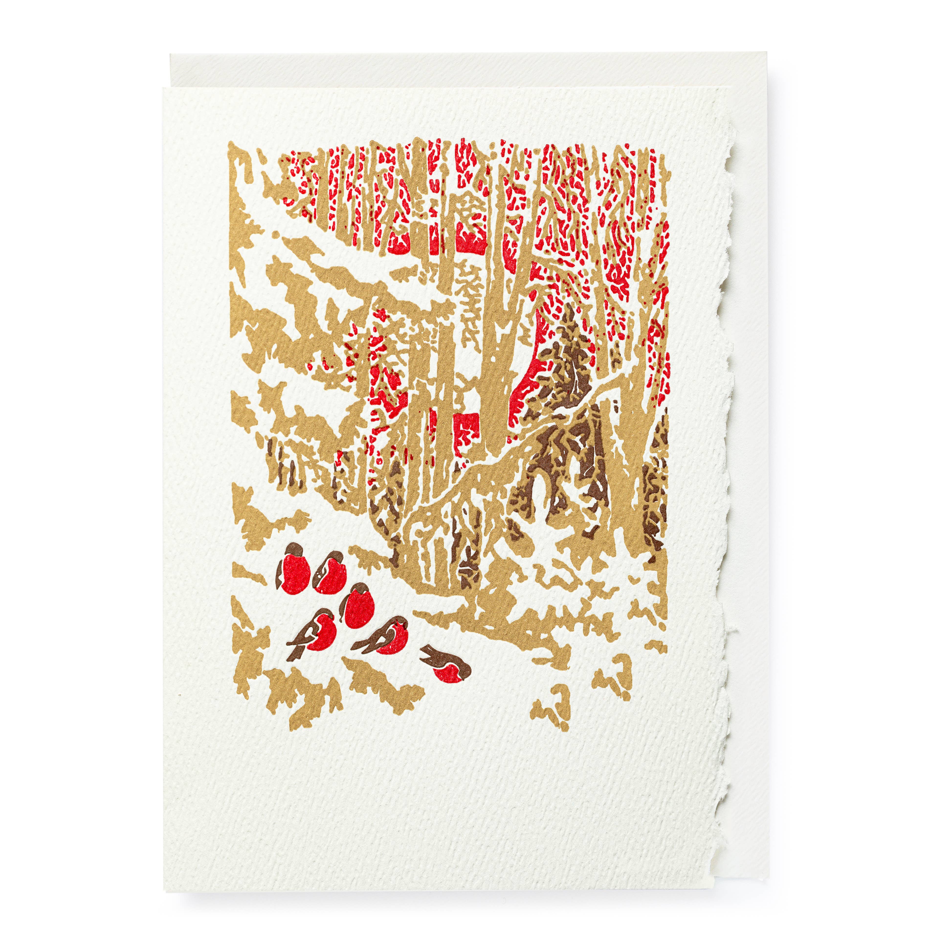 Winter Trees Christmas Greeting Card