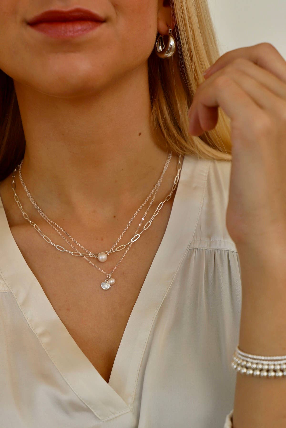 Coco Chunky Hoop | Silver