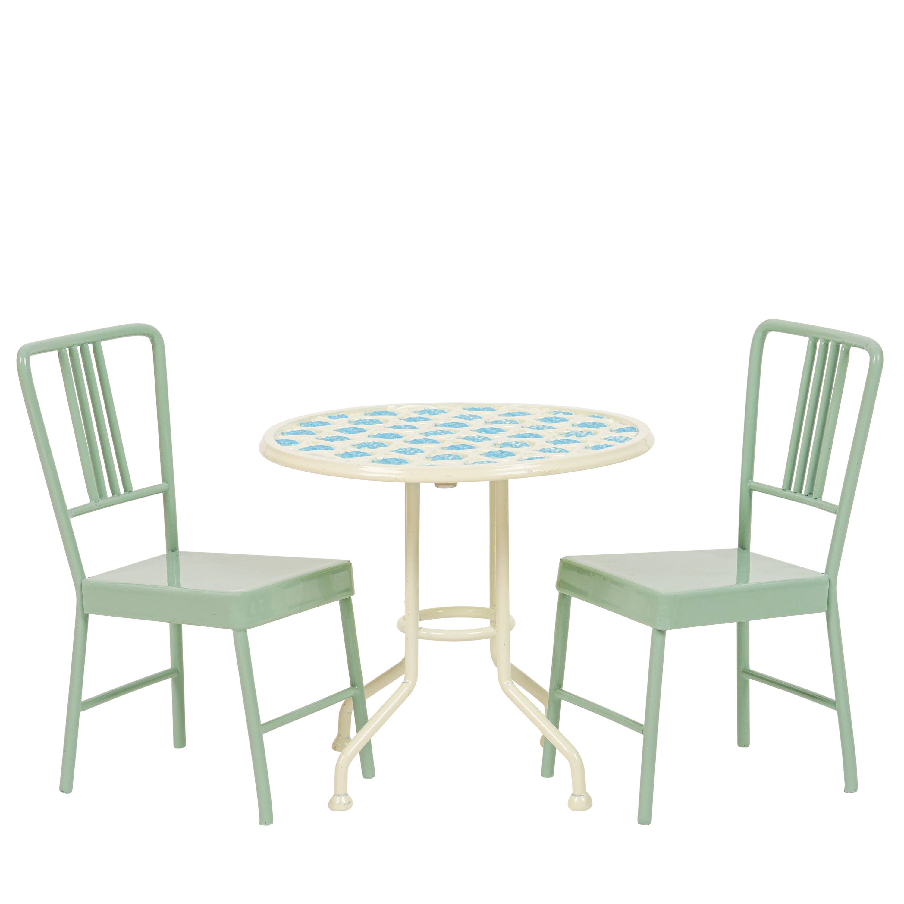 Table and Chairs | Fresh Green Floral Pattern