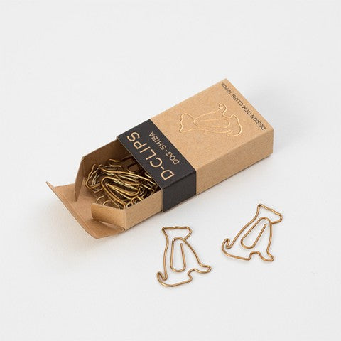 Midori D-Clips Paper Clips Shiba Inu