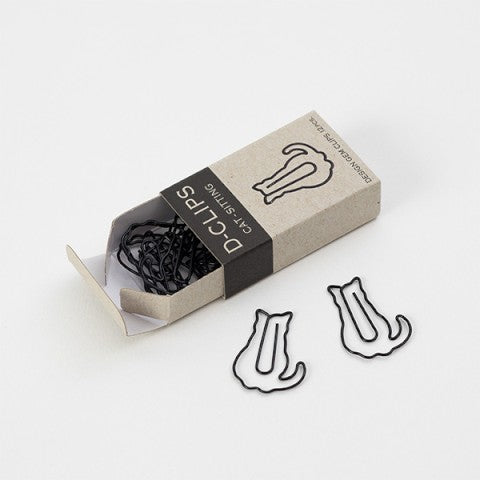 Midori D-Clips Paper Clips Sitting Cat