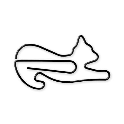 Midori D-Clips Paper Clips Stretching Cat