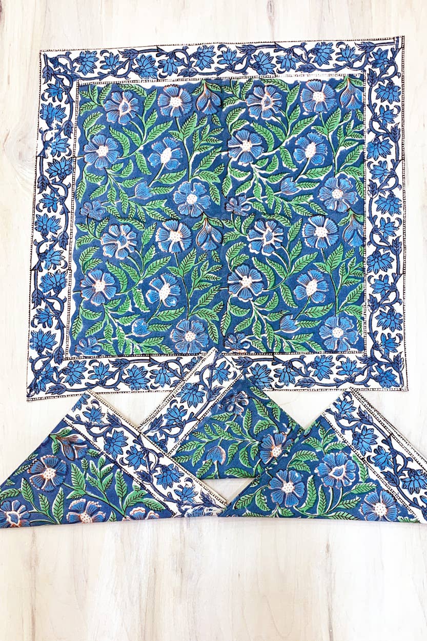 Sage & Blue Napkin | Set of 4