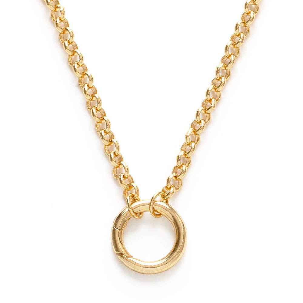 Rolo Chain with Charm Holder Necklace