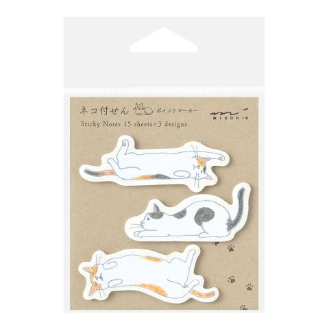 Midori Sticky Notes Stretchy Cat