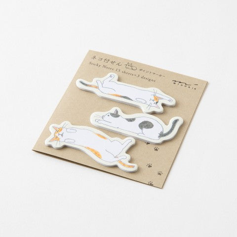 Midori Sticky Notes Stretchy Cat