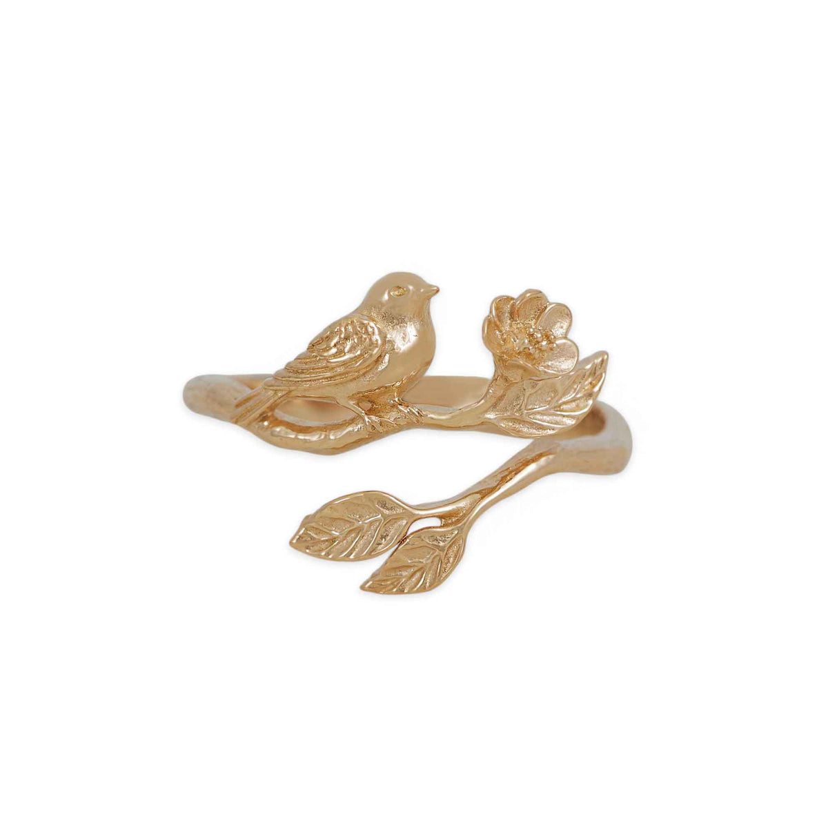 Bird on Branch Adjustable Ring