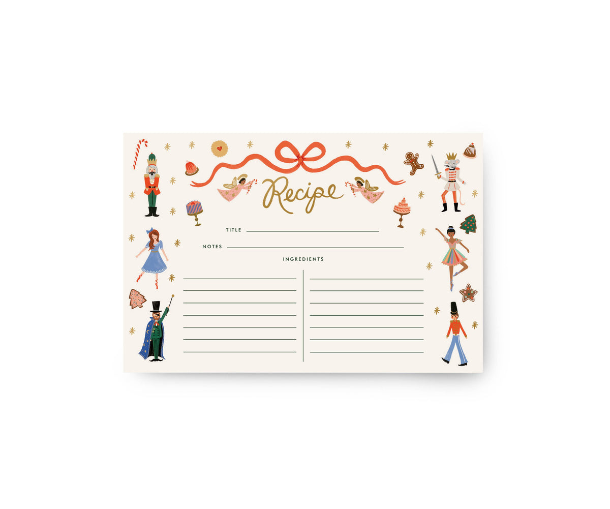 Nutcracker Recipe Cards | Pack of 12