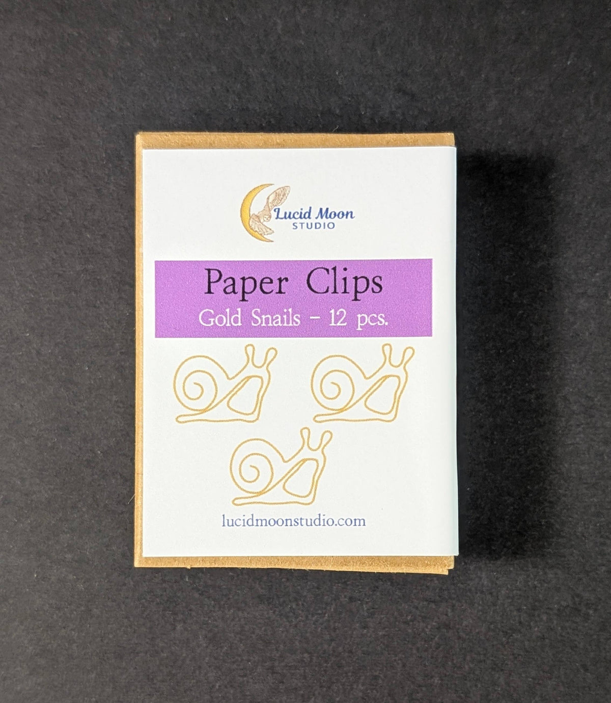 Gold Snails Boxed Paper Clips | Set of 12