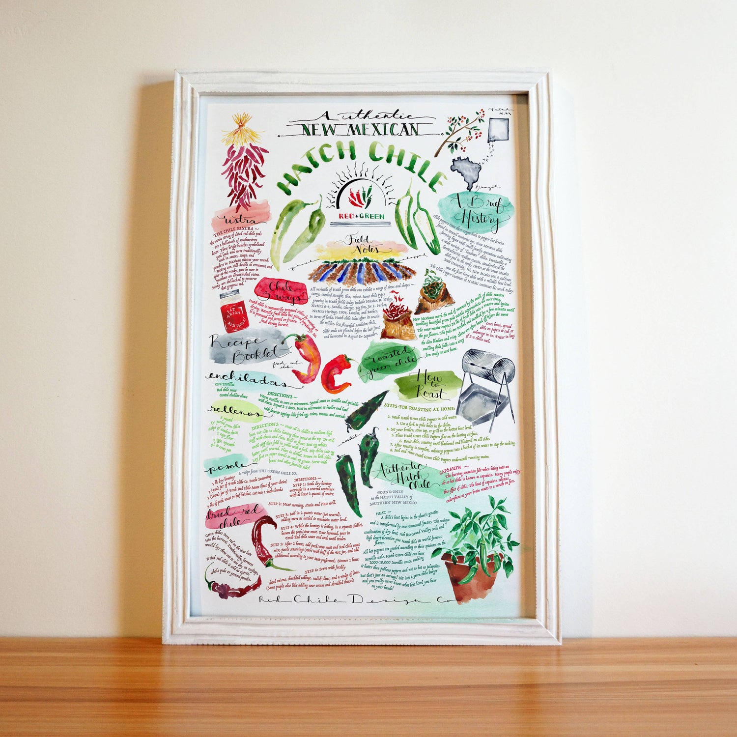Hatch Chile Pepper Poster, 11x17