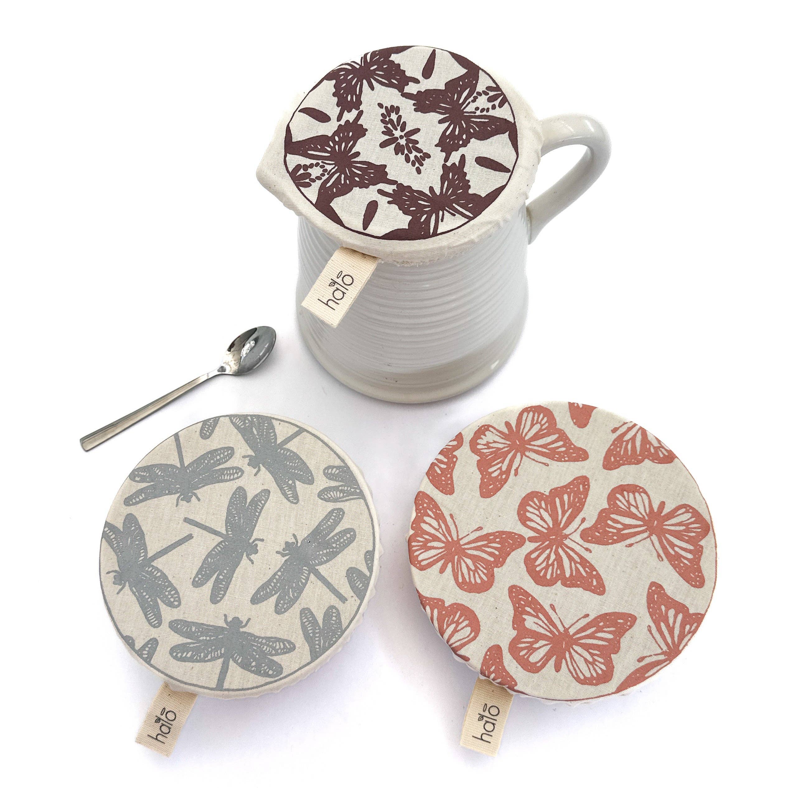 Halo Dish and Bowl Cover | Small | Butterflies and Dragonflies