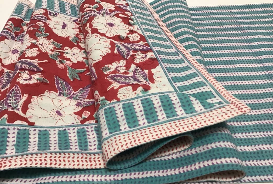 Camelia Red Table Runner