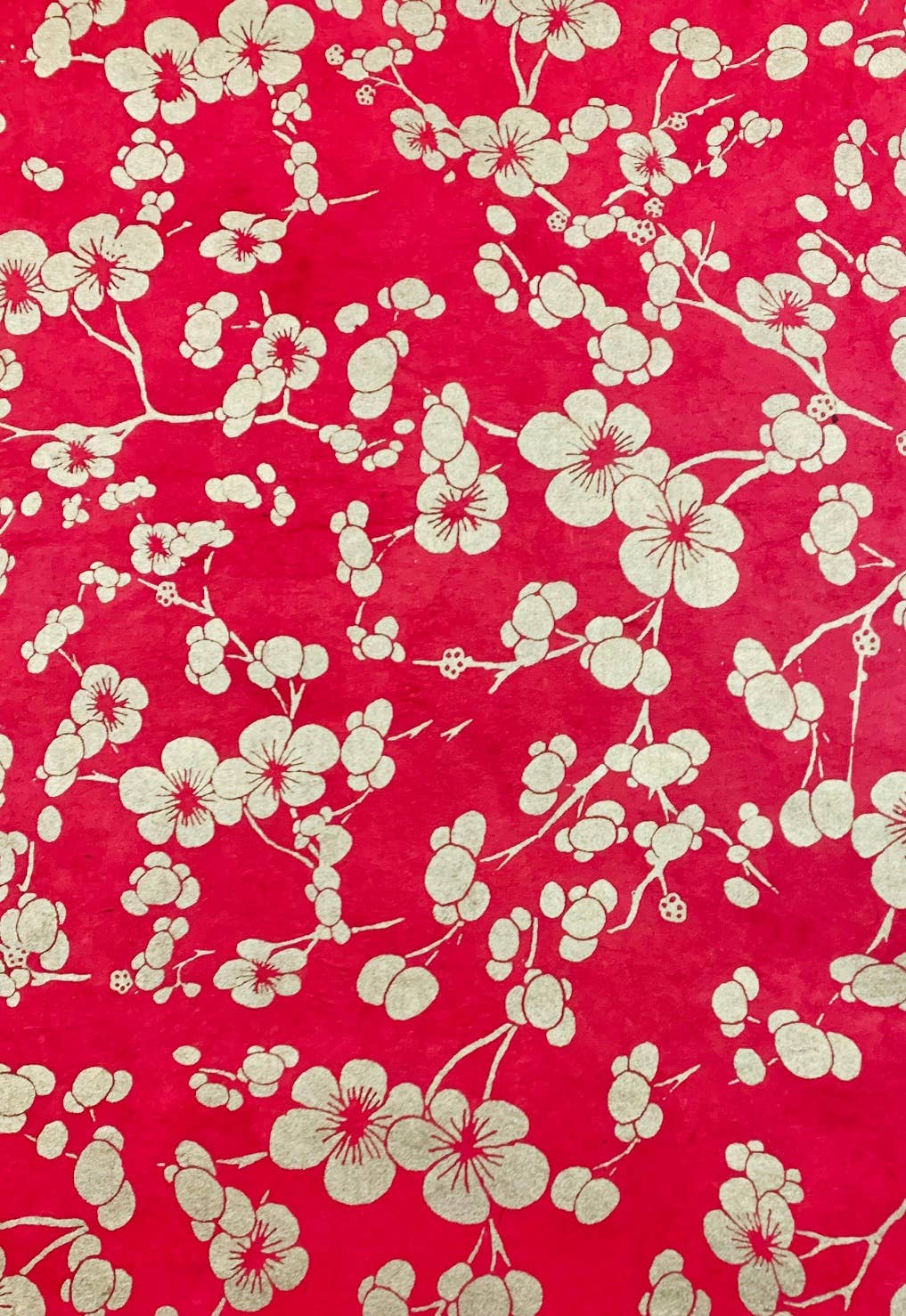 Cherry Blossom | Gold on Red | Wrapping Paper