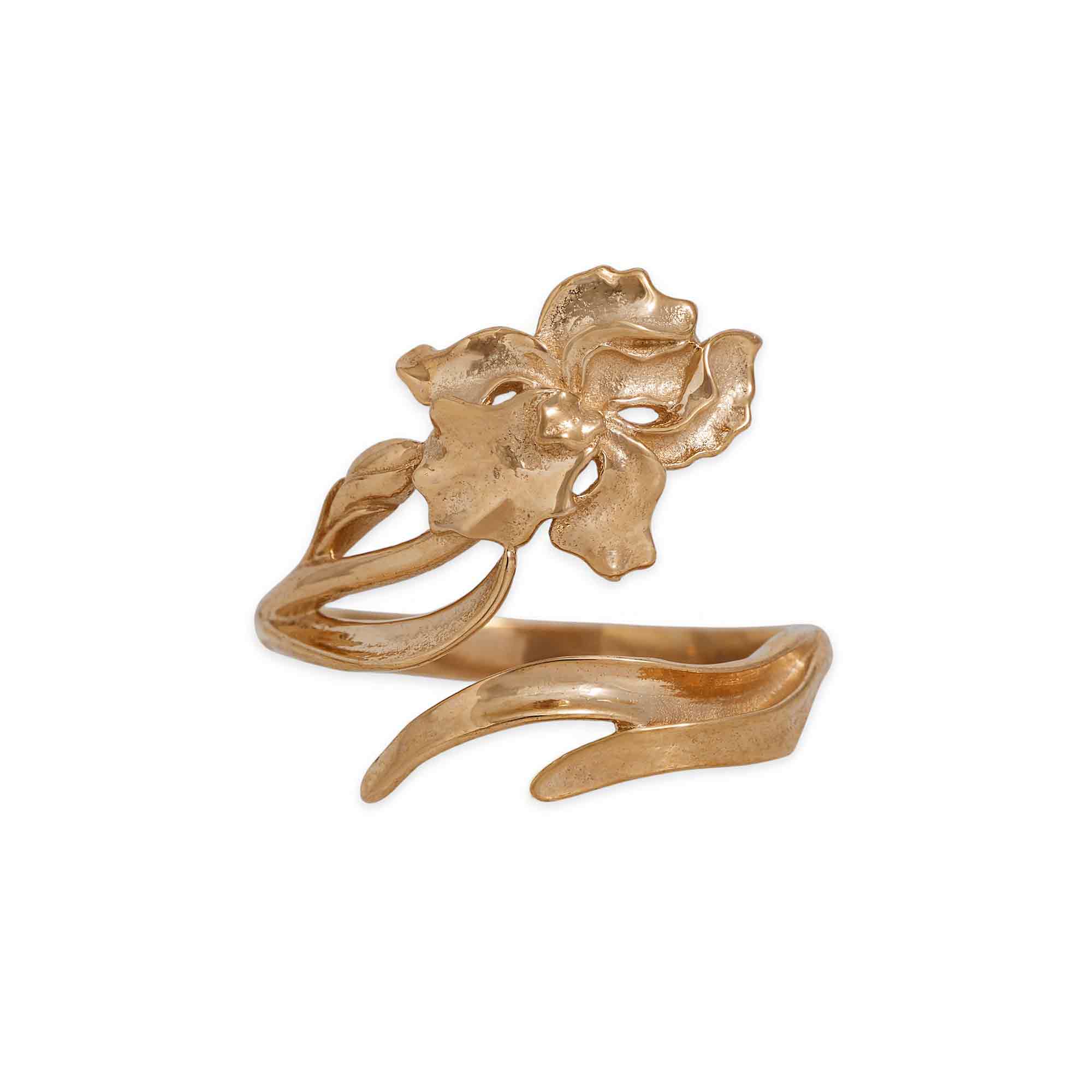 Bronze Adjustable Flower Ring | Iris