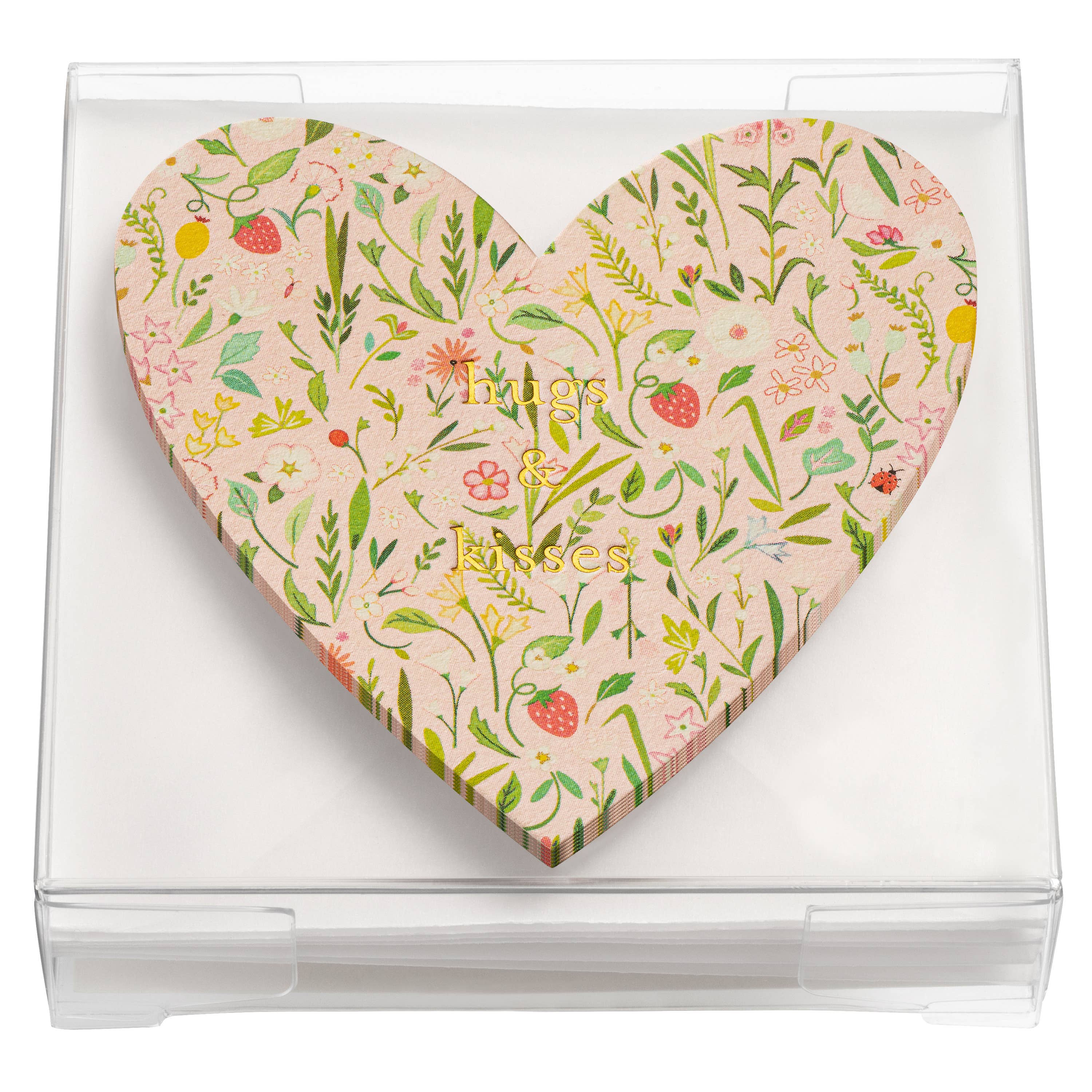 Hugs and Kisses Floral Heart Gift Enclosures
