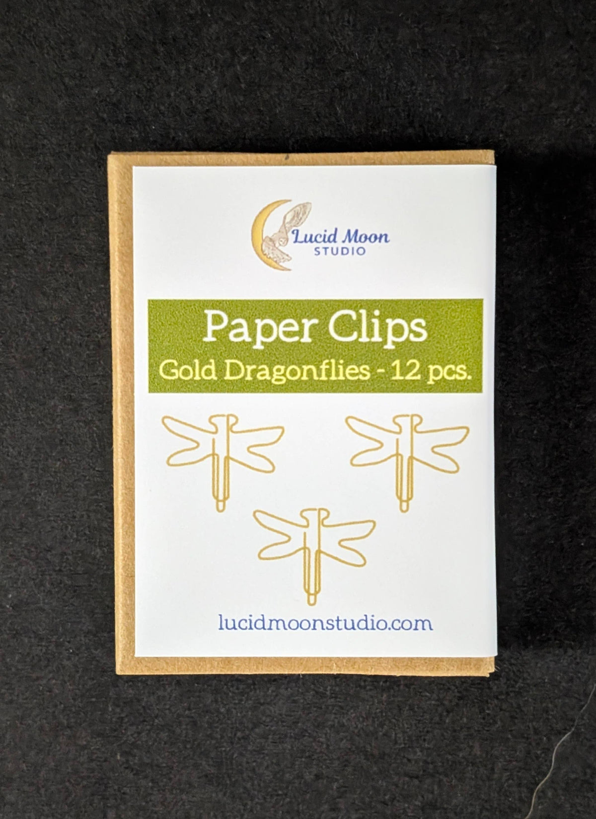 Gold Dragonflies Boxed Paper Clips | Set of 12