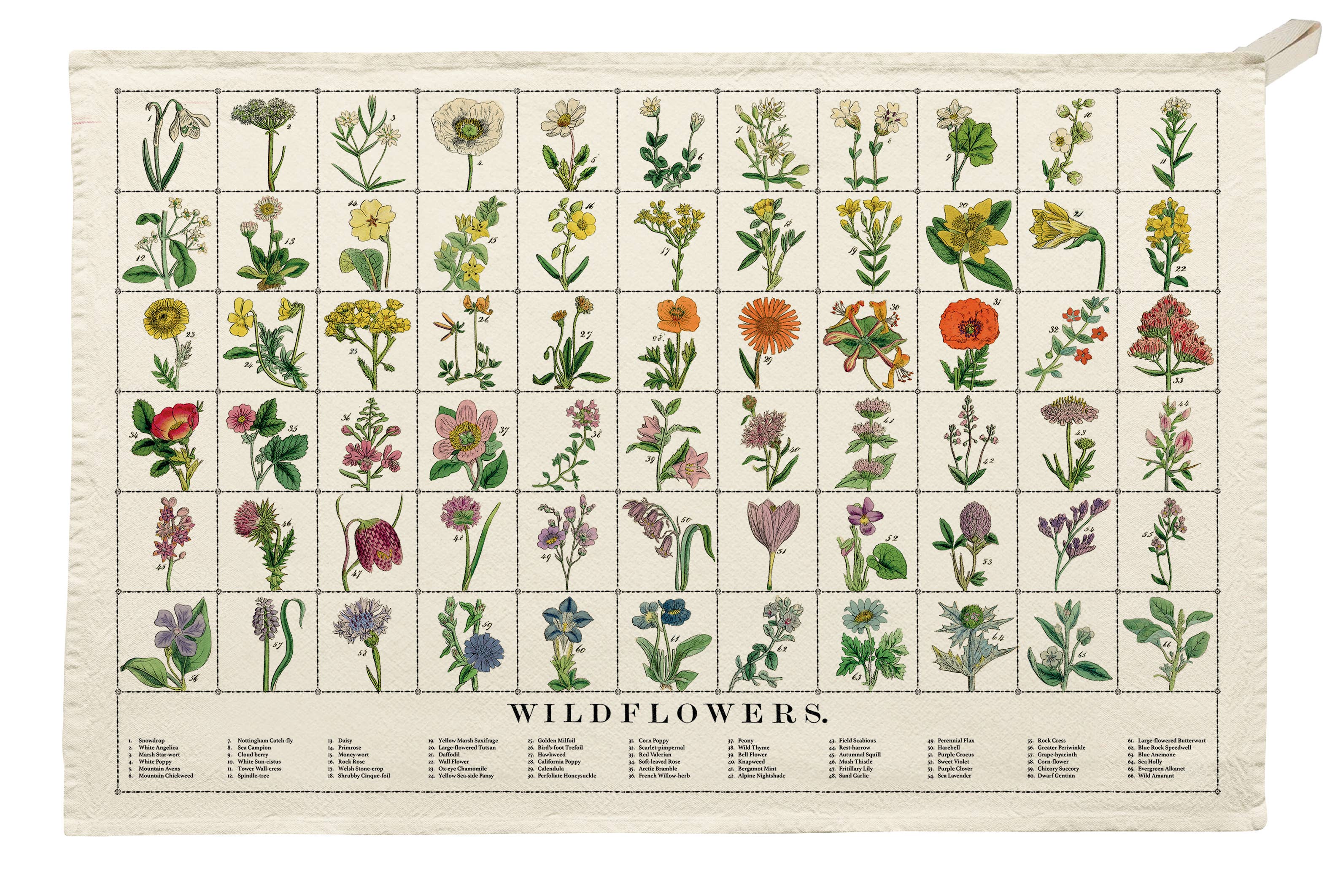 Organic Cotton Tea Towel - Wildflowers