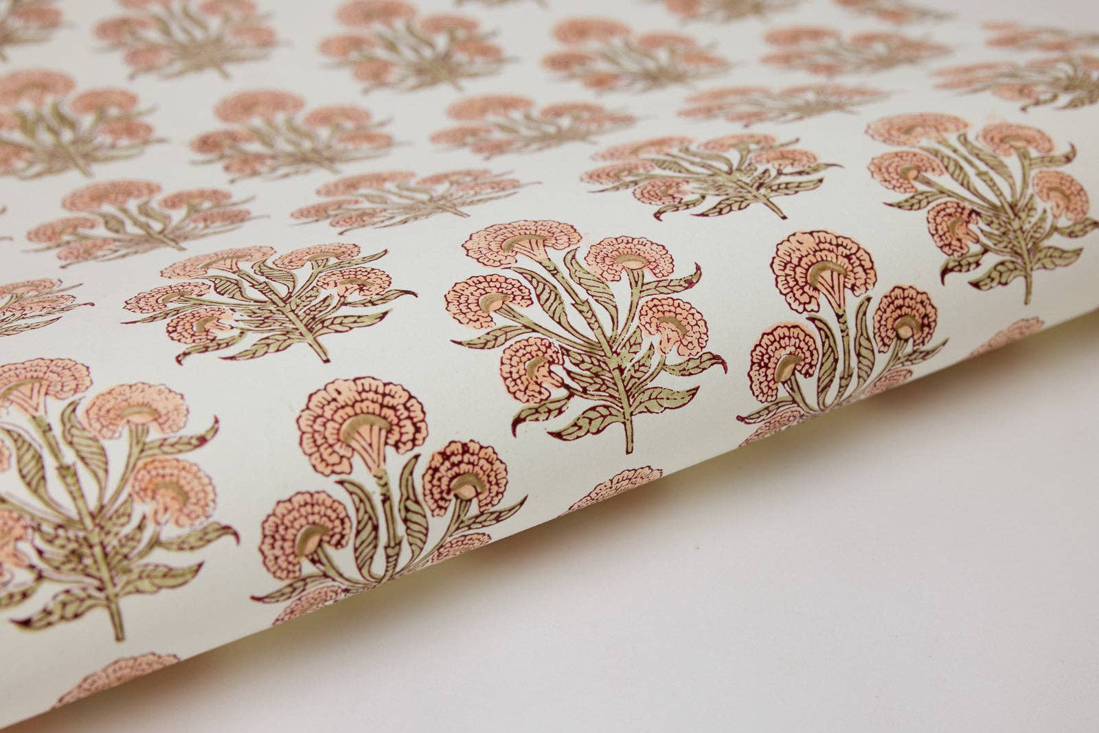 Block Printed Wrapping Paper | Aurora | Terracotta