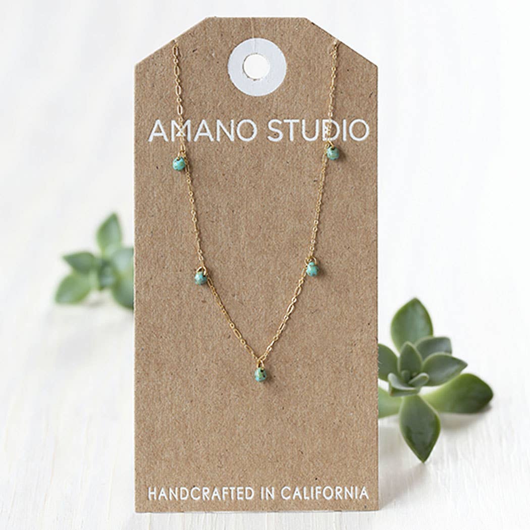 Five Graces Necklace with Turquoise