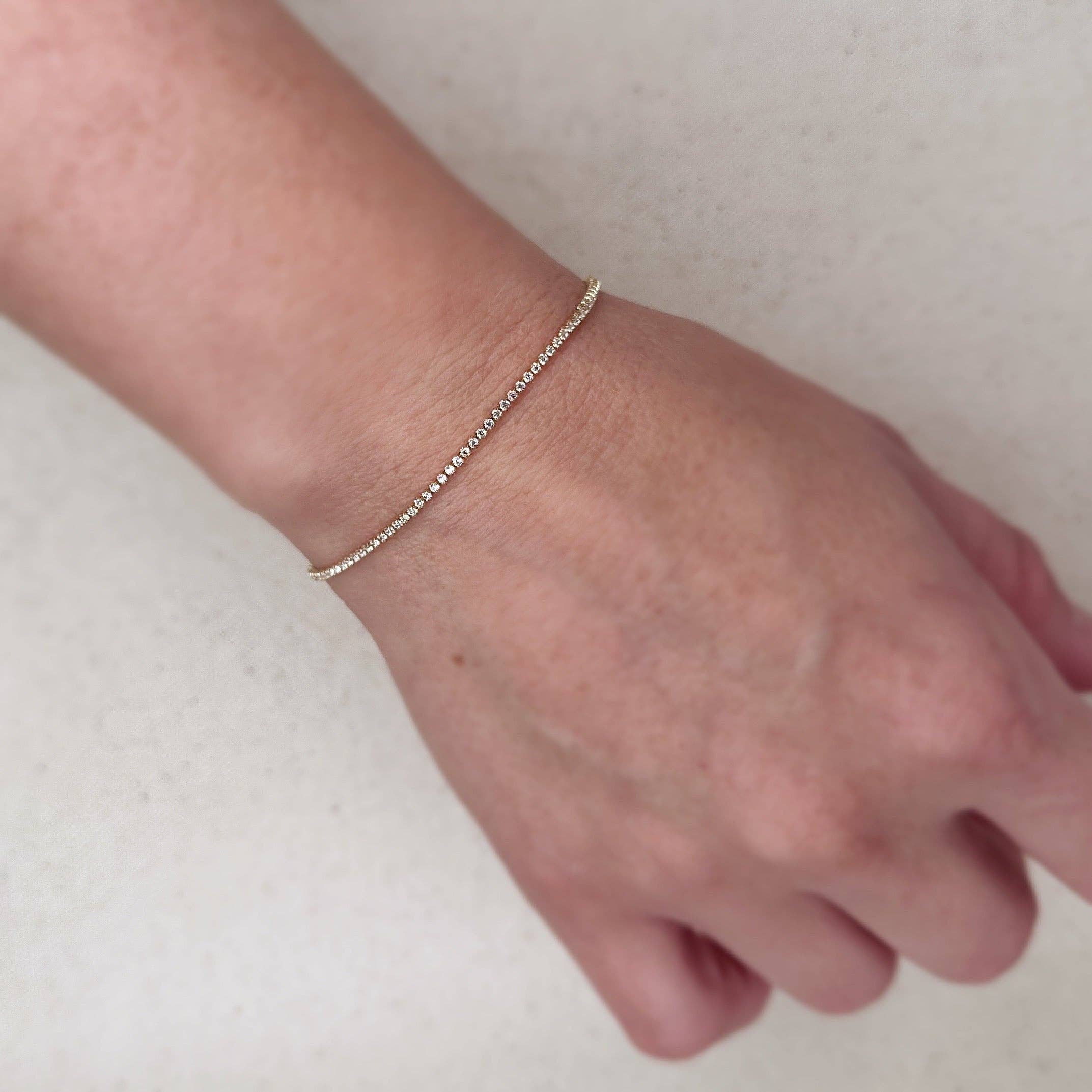 CZ Tennis Bracelet | 18k Gold Filled 1.2mm