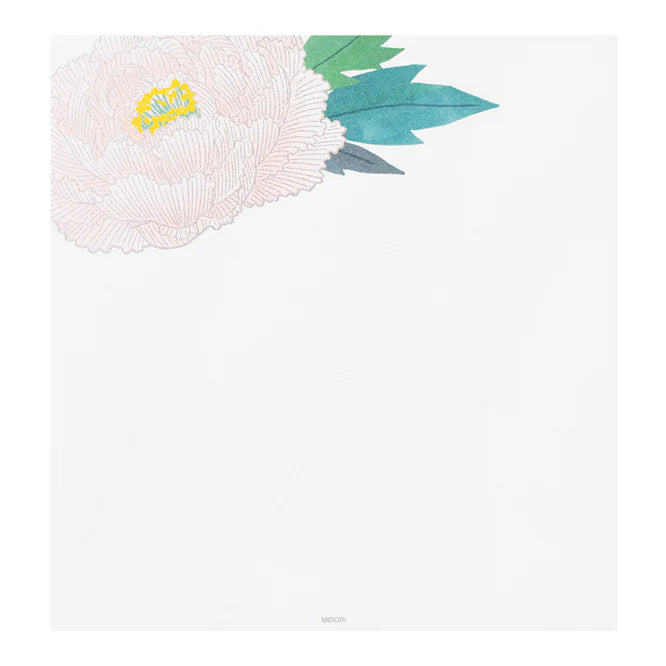 Letter Pad | Silk Printing | Winter Peony