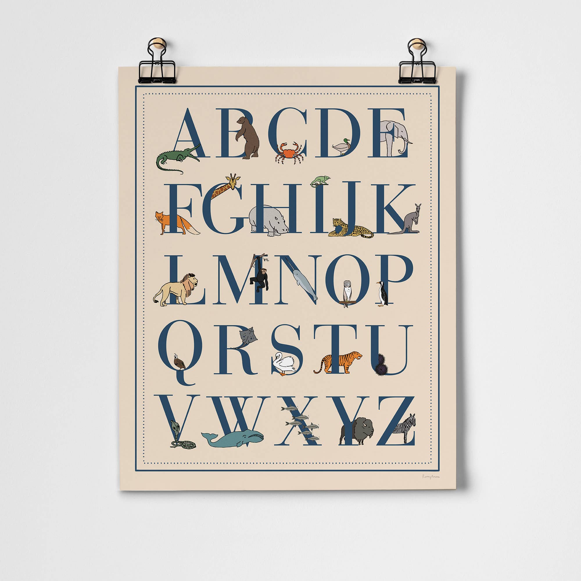 Animal Alphabet Fine Art Print