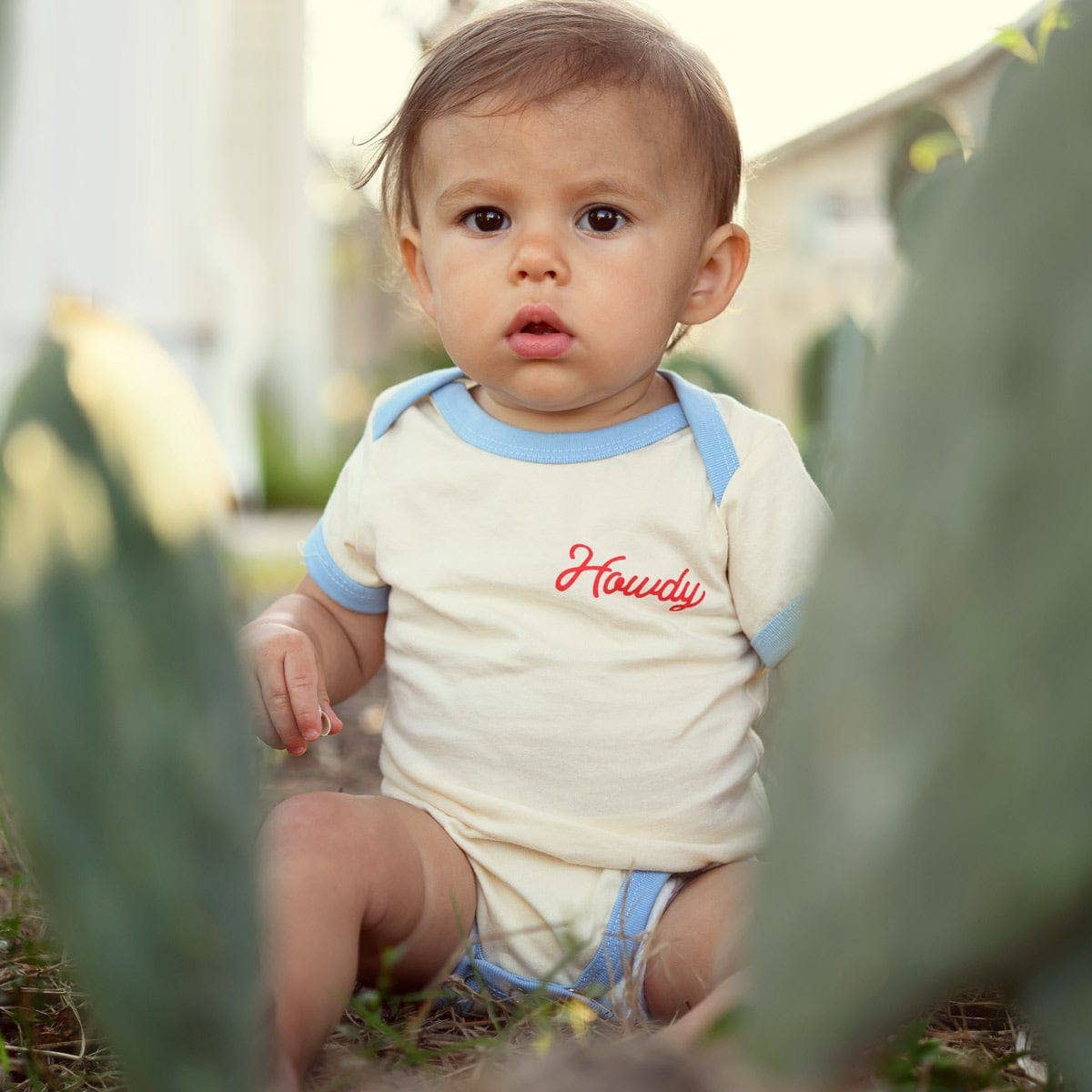 Howdy Vintage Ringer Onesie