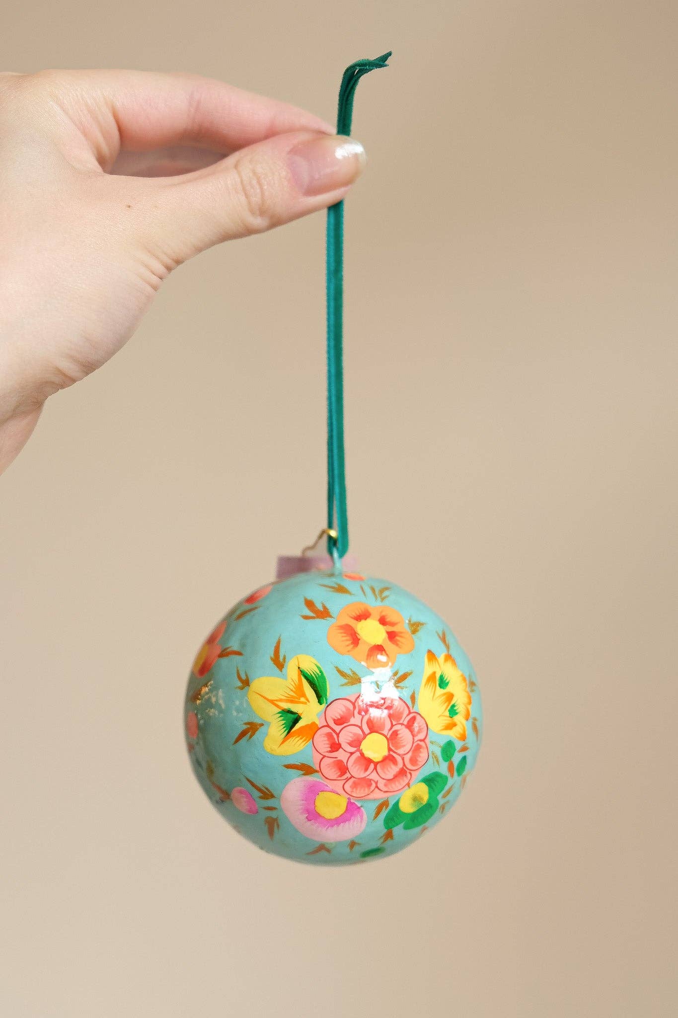 Turquoise Flowers Bauble