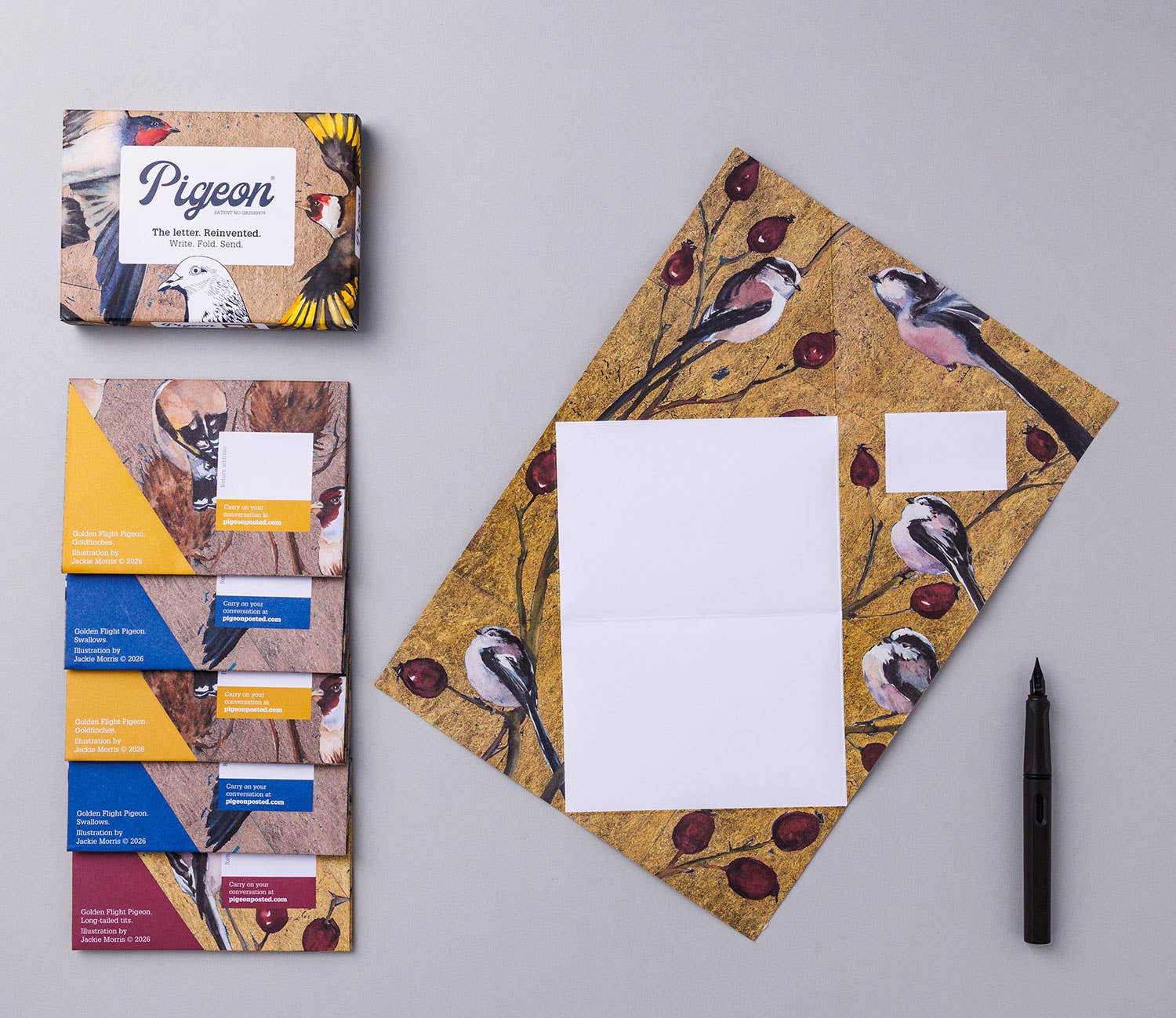 Golden Flight Pigeon | Folding Letter Set