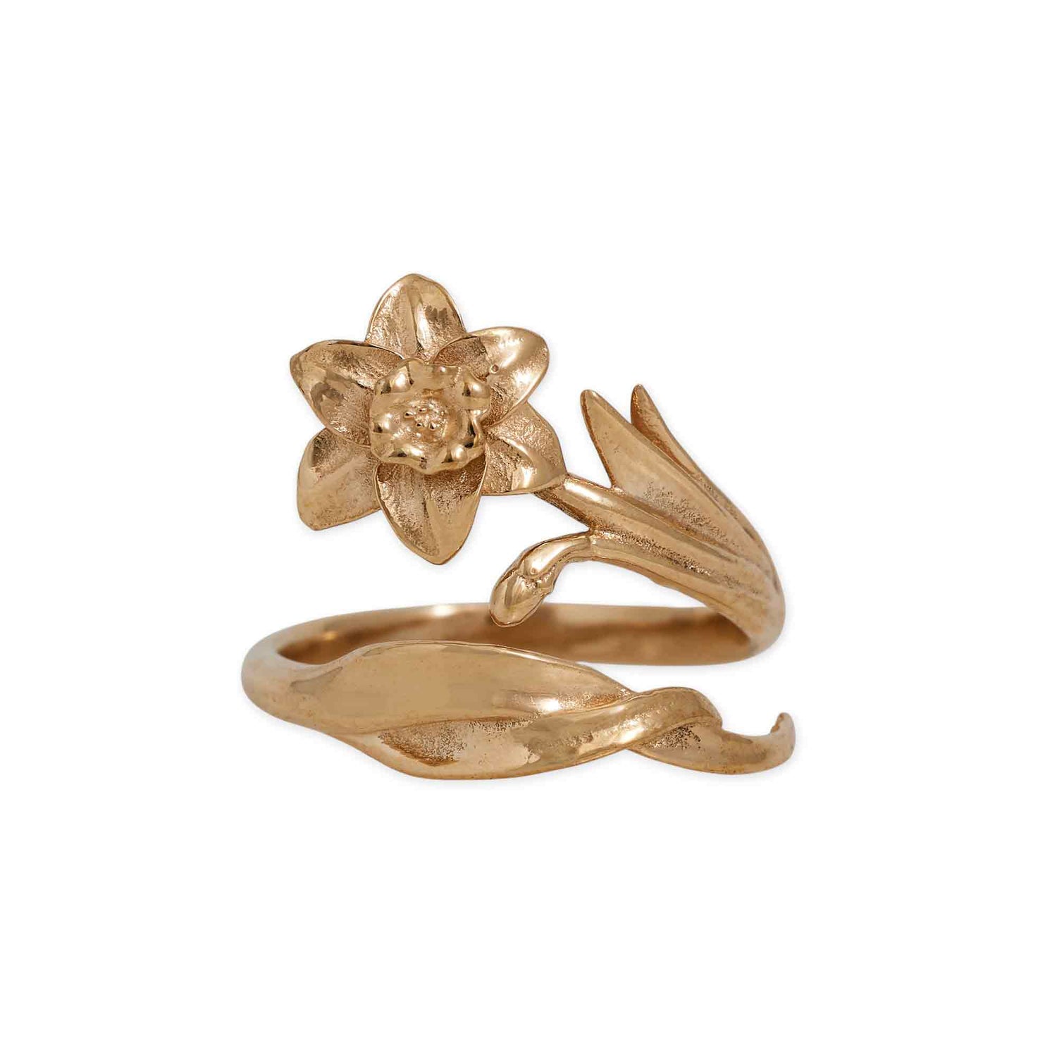 Bronze Adjustable Flower Ring | Daffodil