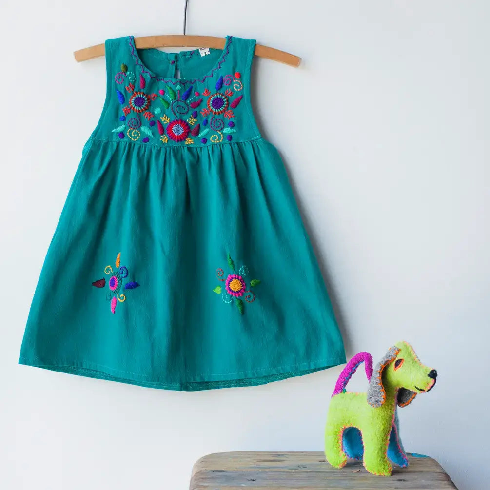 Teal - Jardinita Dress