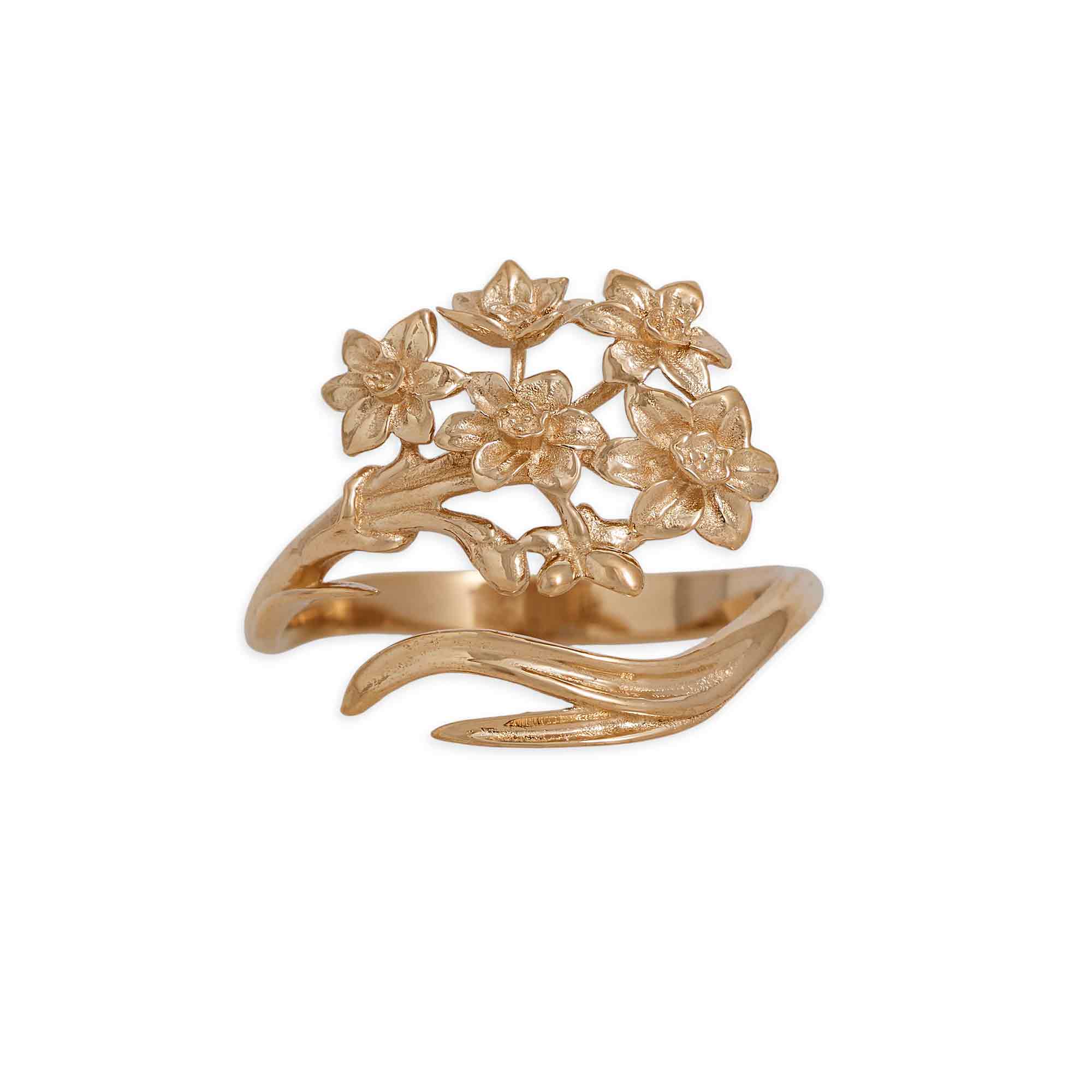 Bronze Adjustable Flower Ring | Narcissus