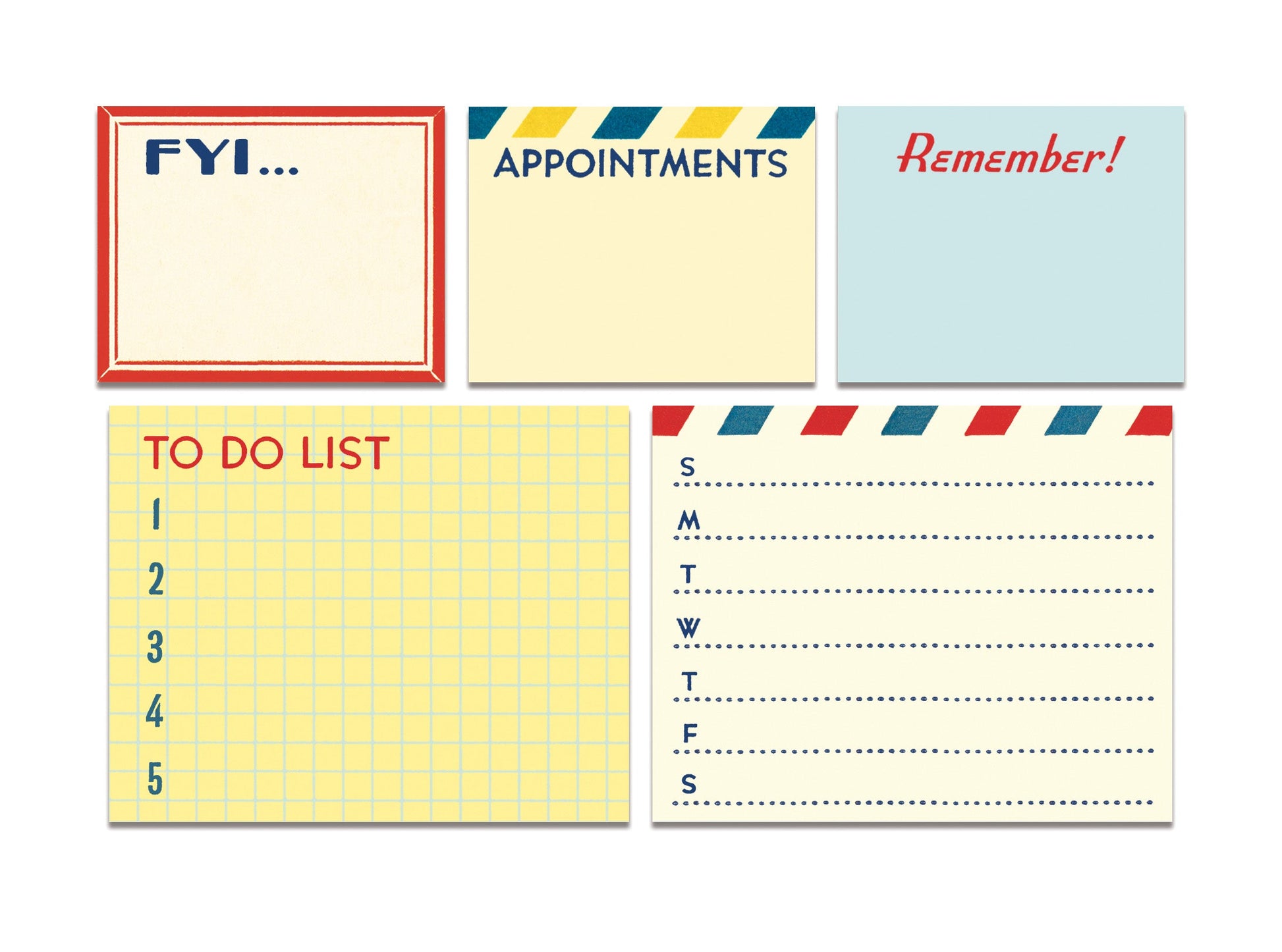 Cavallini To Do Sticky Notes Tin