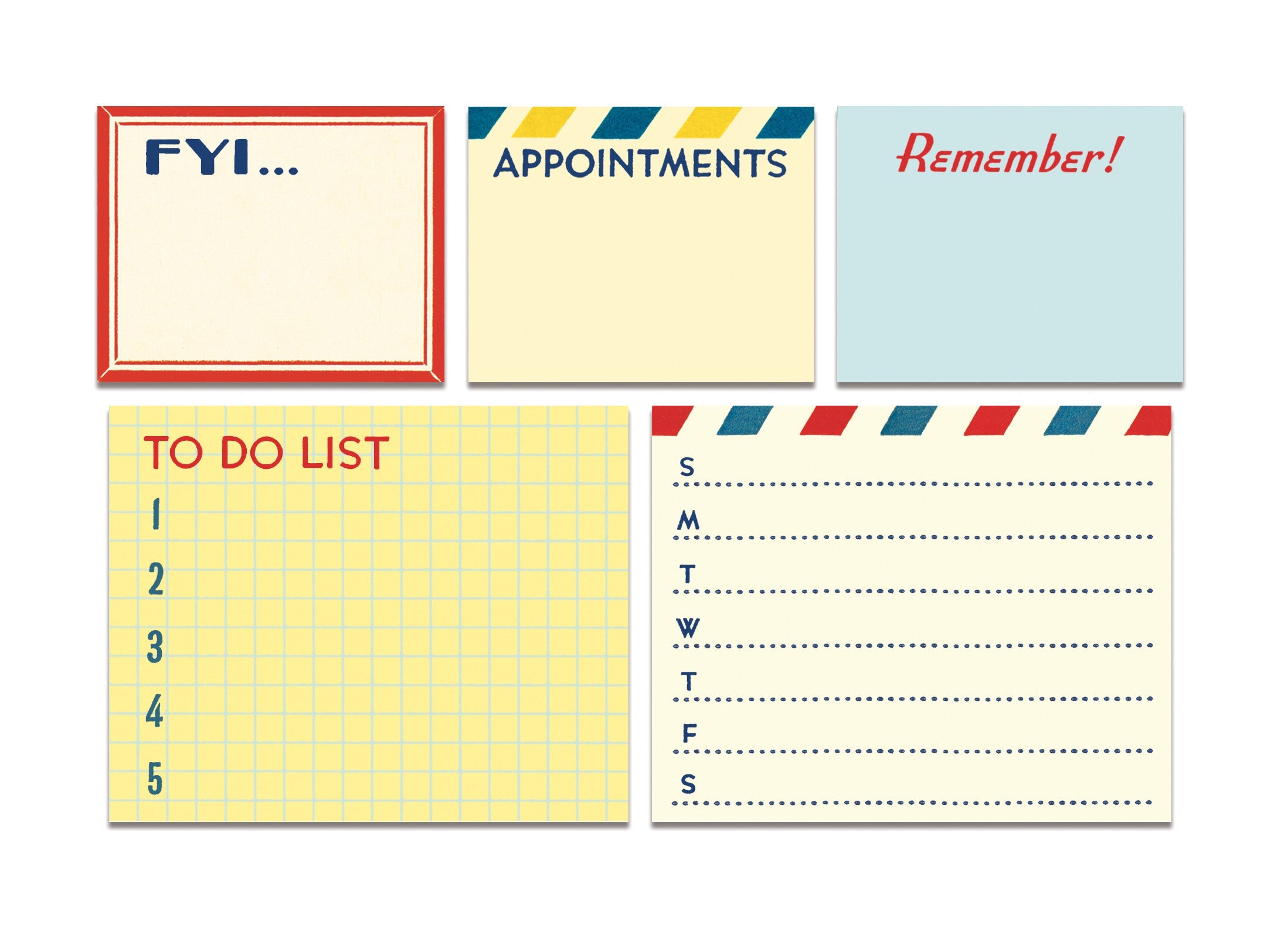 Cavallini To Do Sticky Notes Tin