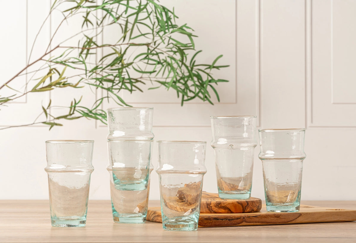 Moroccan Beldi Glassware | Clear