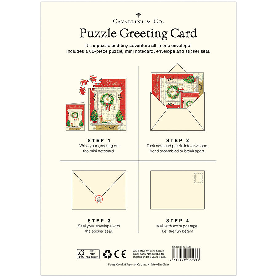 Merry Christmas Home | Puzzle Greeting Card