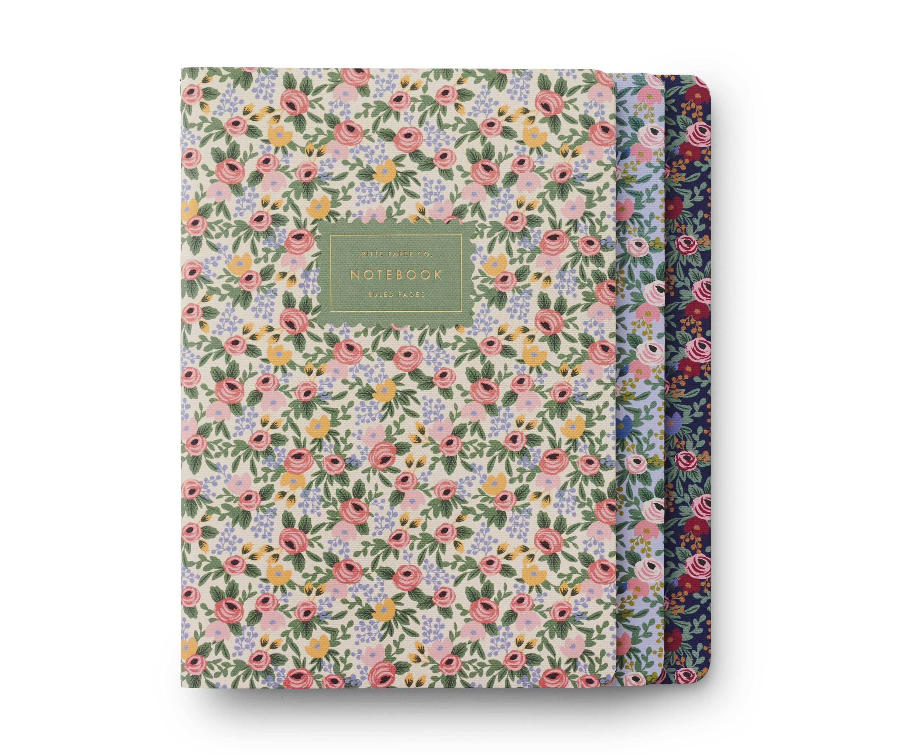 Assorted Set of 3 Rosa Notebooks