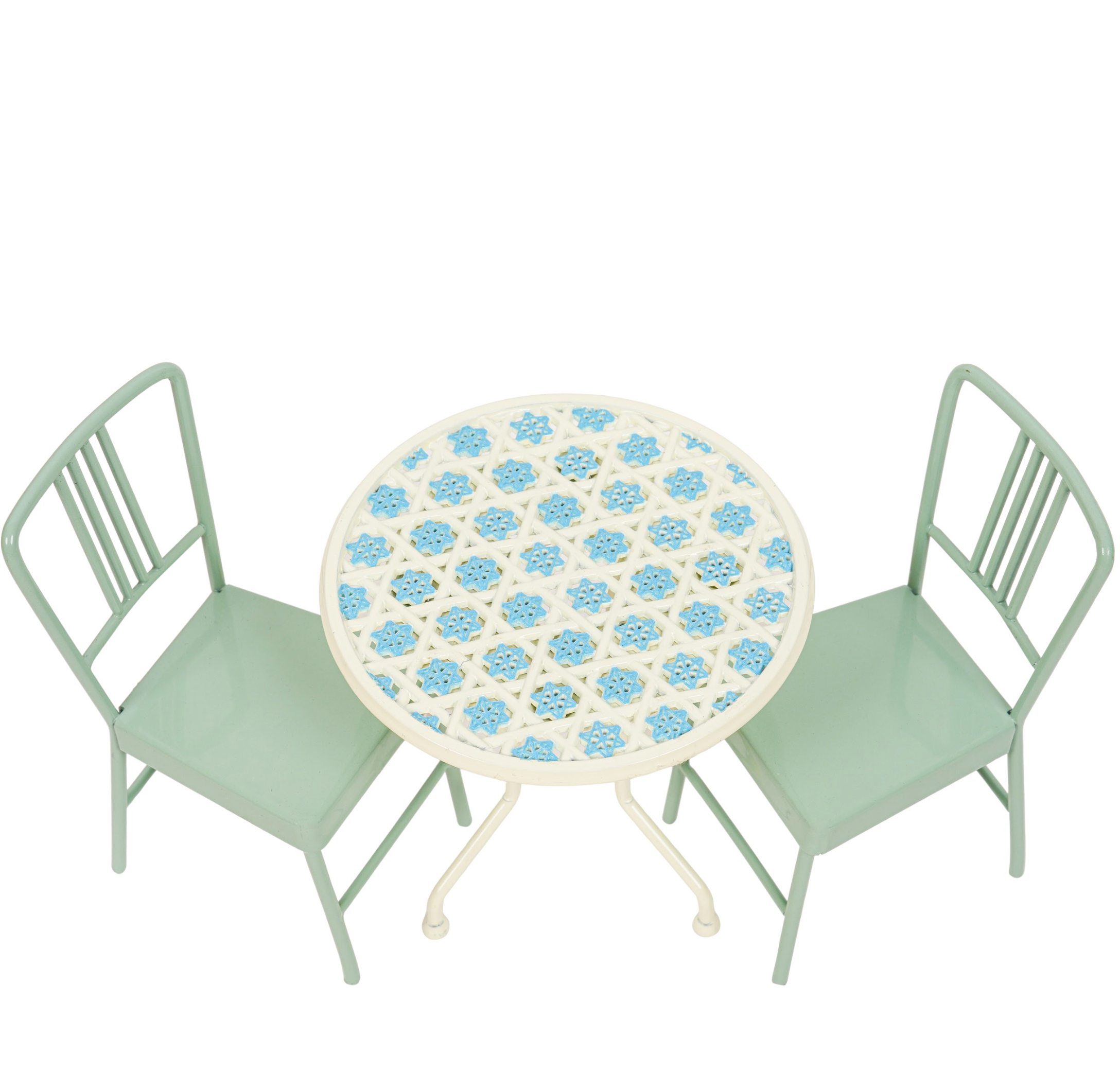Table and Chairs | Fresh Green Floral Pattern