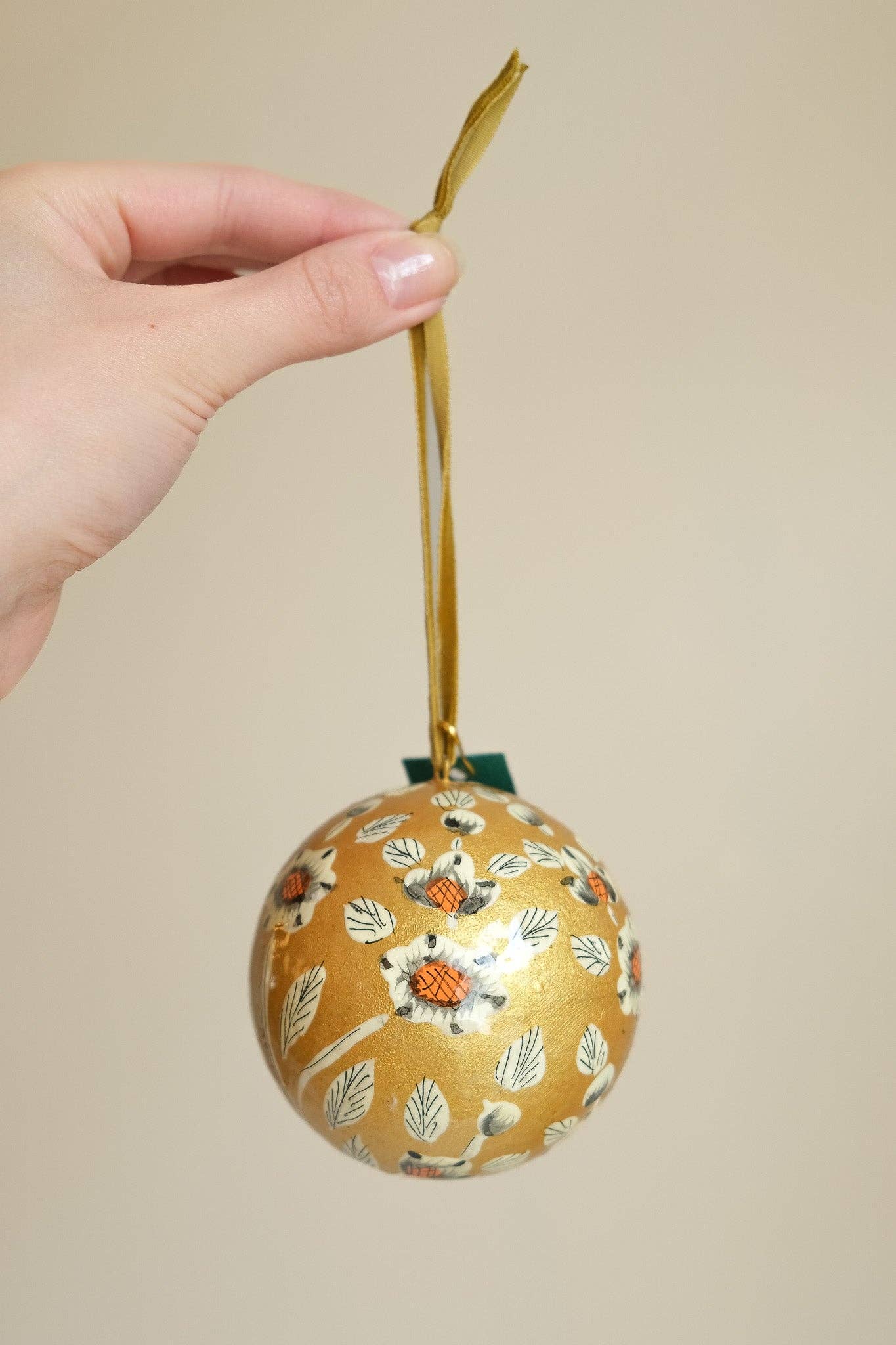 Gold and White Bauble