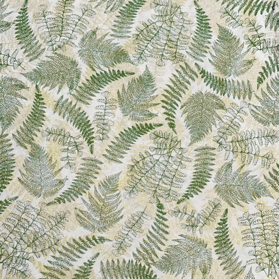Fern | Gold & Olive on Cream | Wrapping Paper