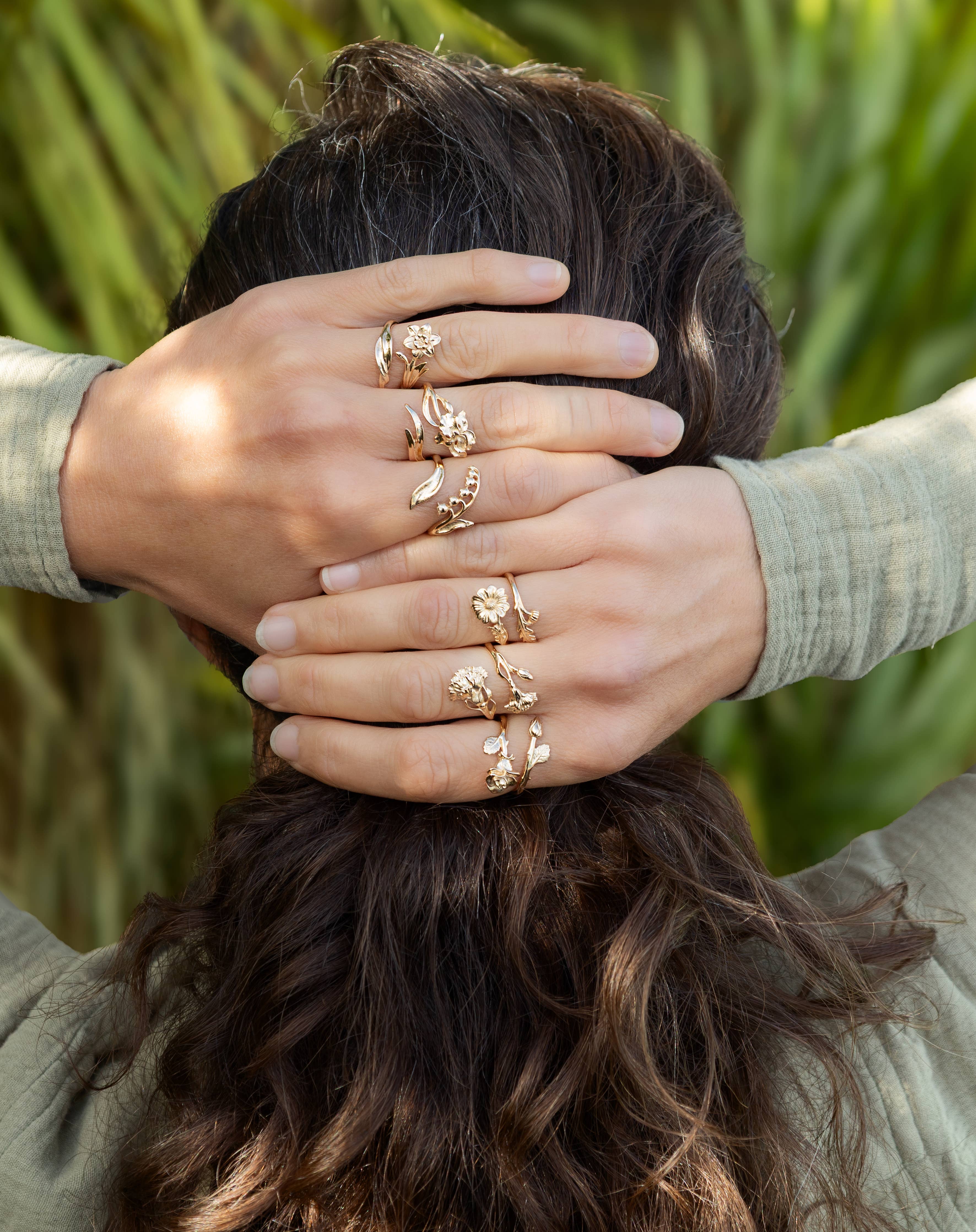 Bronze Adjustable Flower Ring | Cosmo